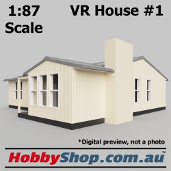 VR Employee House #1 Cream 4 Bedroom 1:87 Scale