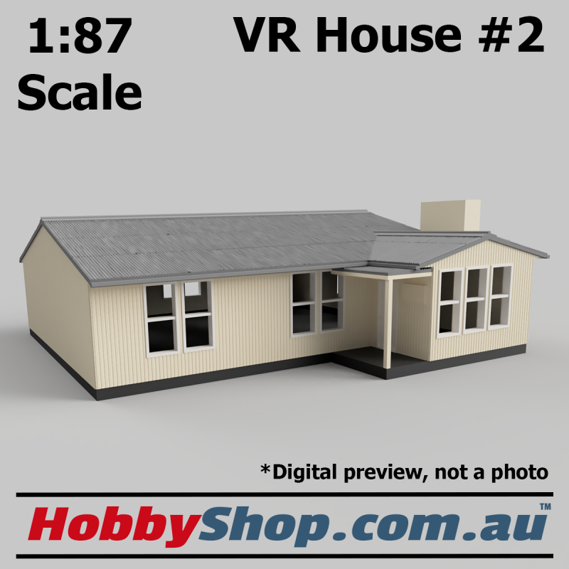 VR Employee House #2 Cream 3 Bedroom 1:87 Scale