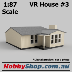 VR Employee House #3 Cream 2 Bedroom 1:87 Scale