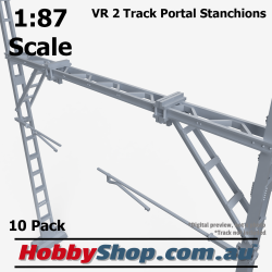 VR Merz 2 Track Portal Stanchion (Power) 76mm 1:87 Scale 10 Pack