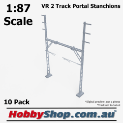 VR Merz 2 Track Portal Stanchion (Power) HO 1:87 Scale - 10 Pack