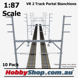 VR Merz 2 Track Portal Stanchion (Power) 76mm 1:87 Scale 10 Pack