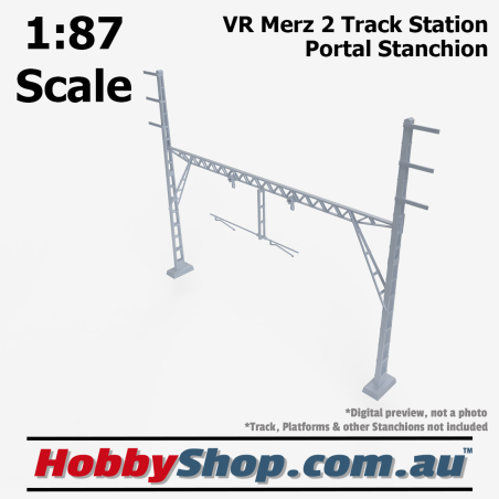 VR Merz 2 Track Station Portal Stanchion (Power) HO 1:87 Scale