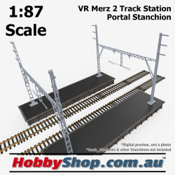 VR Merz 2 Track Station Portal Stanchion (Power) HO 1:87 Scale