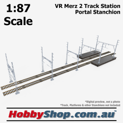 VR Merz 2 Track Station Portal Stanchion (Power) 76mm 1:87 Scale