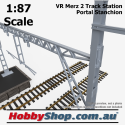 VR Merz 2 Track Station Portal Stanchion (Power) HO 1:87 Scale