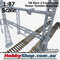 VR Merz 2 Track Portal Power Tension Stanchion HO 1:87 Scale