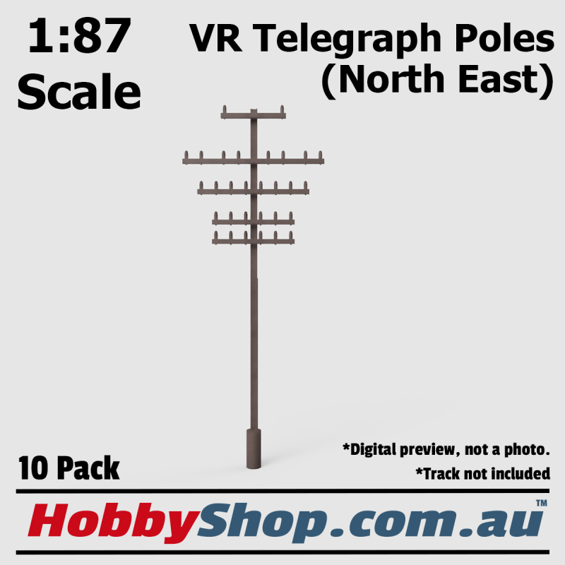 VR Telegraph Poles [North East] HO 1:87 Scale