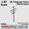 VR Telegraph Poles [North East] HO 1:87 Scale