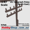 VR Telegraph Poles [North East] HO 1:87 Scale