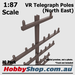 VR Telegraph Poles [North East] HO 1:87 Scale