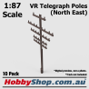 VR Telegraph Poles [North East] HO 1:87 Scale