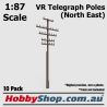 VR Telegraph Poles [North East] HO 1:87 Scale