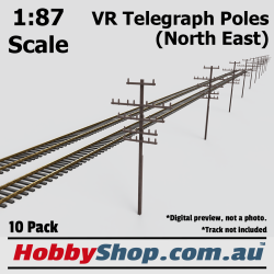 VR Telegraph Poles [North East] HO 1:87 Scale