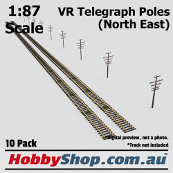 VR Telegraph Poles [North East] HO 1:87 Scale