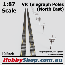 VR Telegraph Poles [North East] HO 1:87 Scale