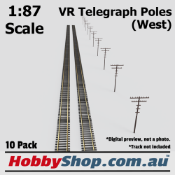 VR Telegraph Poles [West] 1:87 HO Scale