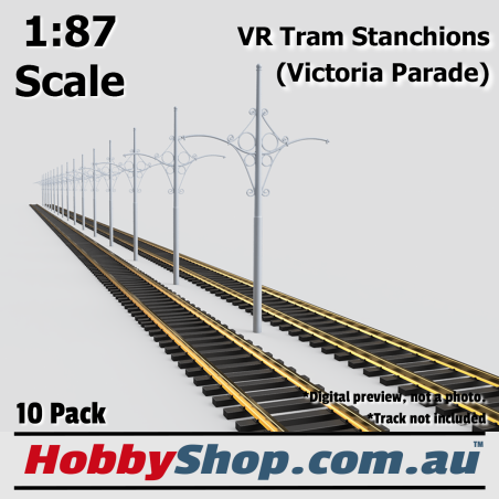 VR Tram Stanchions (Victoria Parade) 10 Pack HO Scale 1:87 Scale