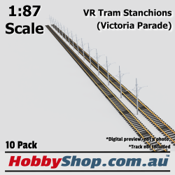 VR Tram Stanchions (Victoria Parade) 10 Pack HO Scale 1:87 Scale