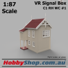 VR Signal Box #1 [C1 RH WC] Beige HO 1:87 Scale