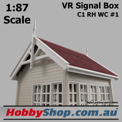 VR Signal Box #1 [C1 RH WC] Beige HO 1:87 Scale