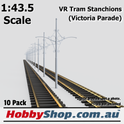 VR Tram Stanchions (Victoria Parade) 10 Pack O Scale 1:43.5 Scale