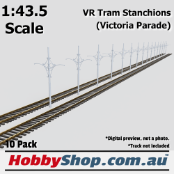 VR Tram Stanchions (Victoria Parade) 10 Pack O Scale 1:43.5 Scale