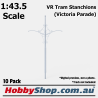 VR Tram Stanchions (Victoria Parade) 10 Pack O Scale 1:43.5 Scale