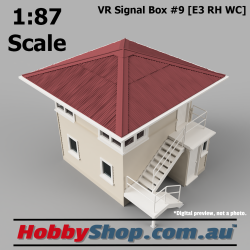 VR Signal Box #6 [E3 RH] Beige HO 1:87 Scale