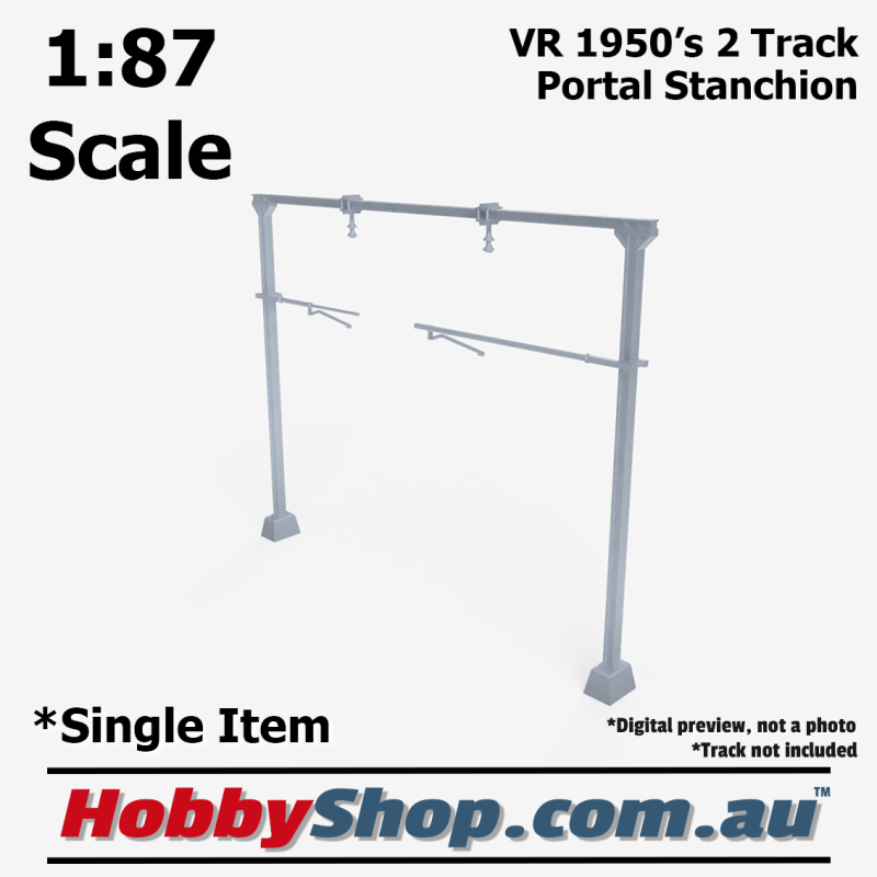 VR 1950s H Beam 2 Track Portal Stanchion HO 1:87 Scale - Single Only