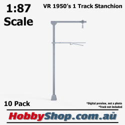 VR 1950s H Beam 1 Track Stanchion HO 1:87 Scale - 10 Pack