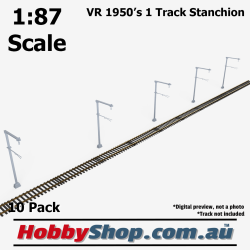 VR 1950s H Beam 1 Track Stanchion HO 1:87 Scale - 10 Pack