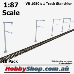 VR 1950s H Beam 1 Track Stanchion HO 1:87 Scale - 10 Pack