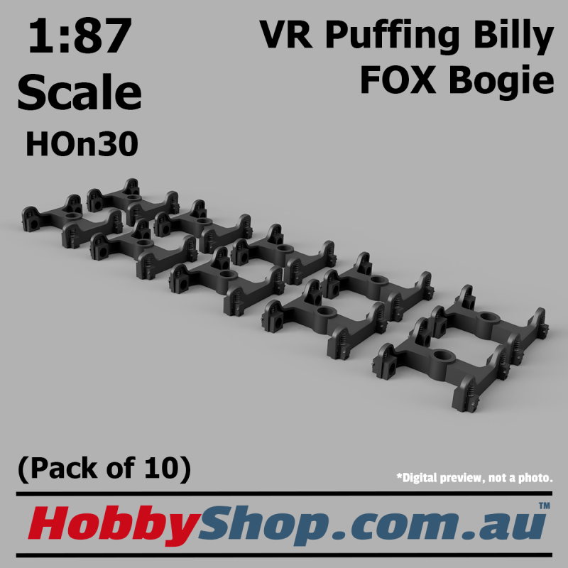 10 Pair VR Puffing Billy Fox Bogie 1:87 Scale HOn30