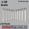 VR Whistle Sign 10 Pack 1:48 O Scale