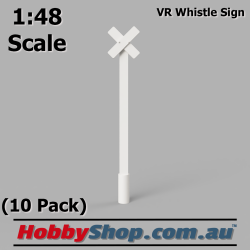 VR Whistle Sign 10 Pack 1:48 O Scale
