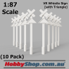 VR Whistle Sign [with Triangle] 10 Pack 1:87 HO Scale