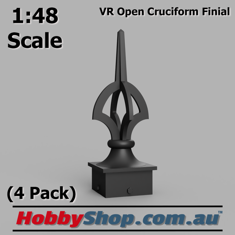 VR Open Cruciform Finials 1:48 O Scale