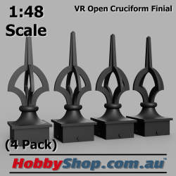 VR Open Cruciform Finials 1:48 O Scale