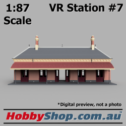 VR Station Building #7 Gothic Brick HO 1:87 Scale