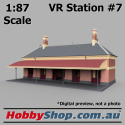 VR Station Building #7 Gothic Brick HO 1:87 Scale