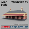 VR Station Building #7 Gothic Brick HO 1:87 Scale