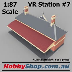 VR Station Building #7 Gothic Brick HO 1:87 Scale