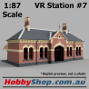 VR Station Building #7 Gothic Brick HO 1:87 Scale