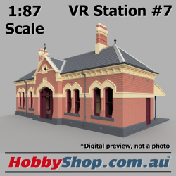 VR Station Building #7 Gothic Brick HO 1:87 Scale