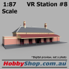 VR Station Building #8 Gothic Brick with Toilets HO 1:87 Scale