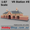 VR Station Building #8 Gothic Brick with Toilets HO 1:87 Scale