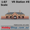 VR Station Building #8 Gothic Brick with Toilets HO 1:87 Scale