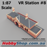 VR Station Building #8 Gothic Brick with Toilets HO 1:87 Scale