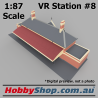 VR Station Building #8 Gothic Brick with Toilets HO 1:87 Scale